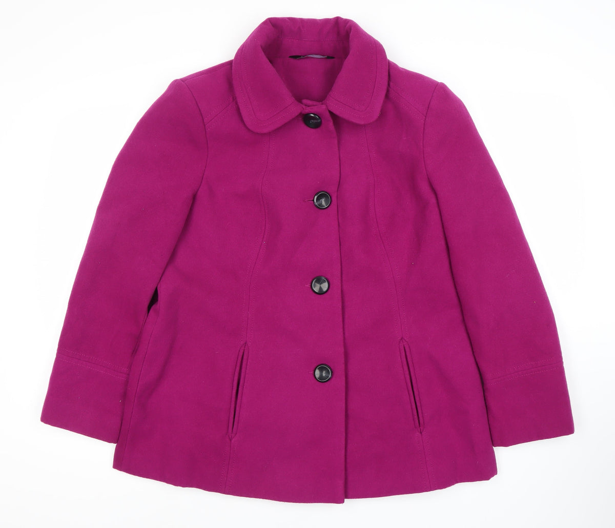 Bonmarché BN Collection Women's Pink Wool Blend Short Coat