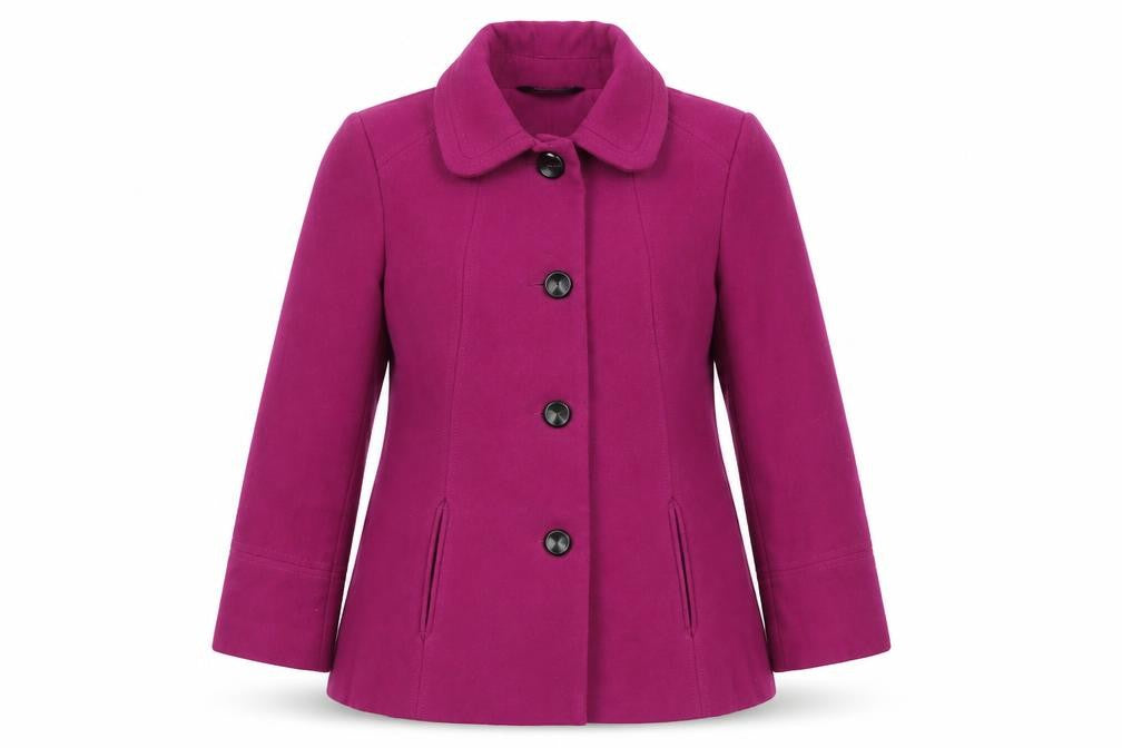 Bonmarché BN Collection Women's Pink Wool Blend Short Coat