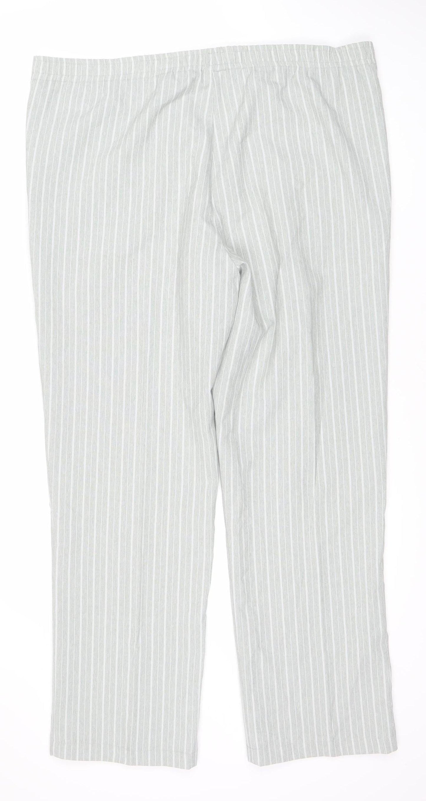 Damart Women's Grey Striped Trousers Size 14