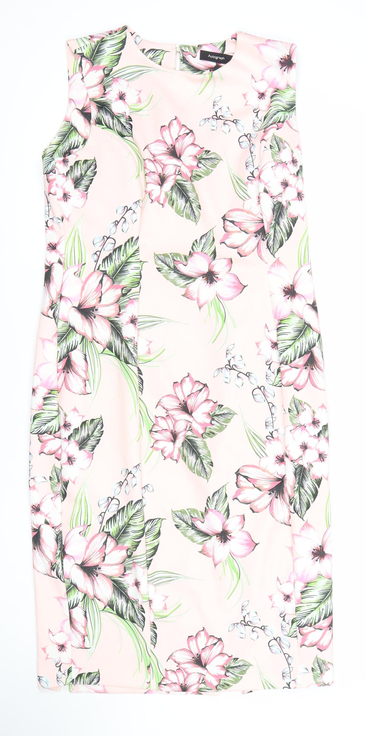 Marks & Spencer Women's Pink Floral Dress Size 14
