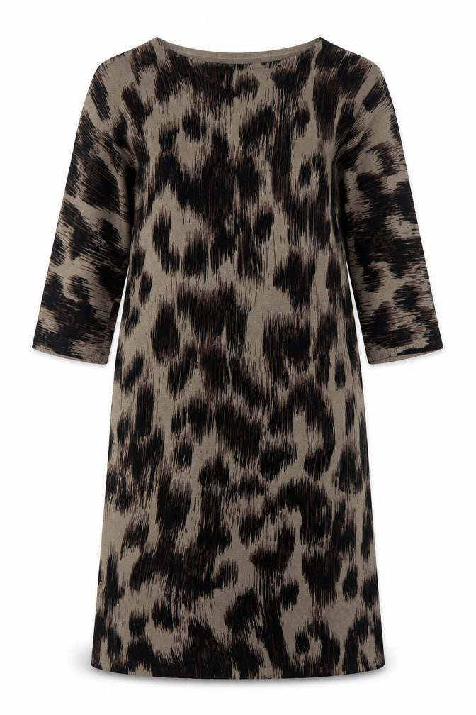 Marks & Spencer Women's Brown Animal Print Dress, Size 12