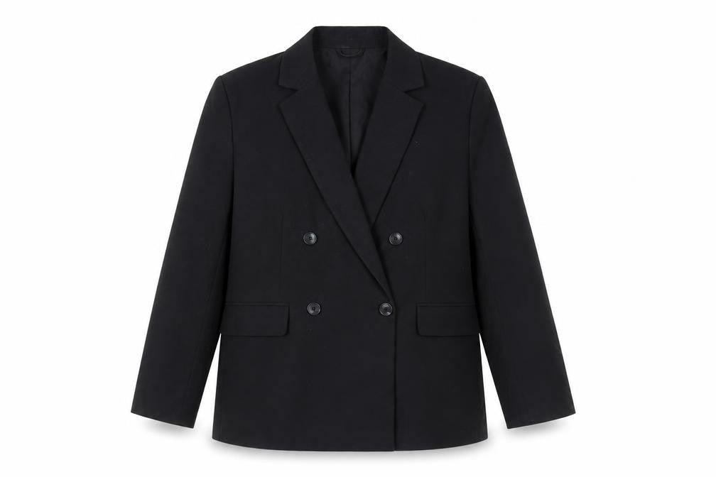 H&M Women's Black Double-Breasted Blazer L