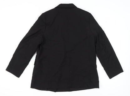H&M Women's Black Double-Breasted Blazer L