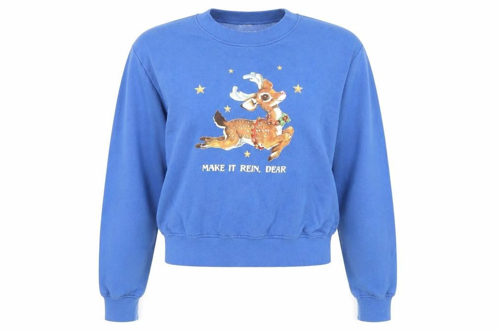 Urban Outfitters Blue Reindeer Sweatshirt Women M