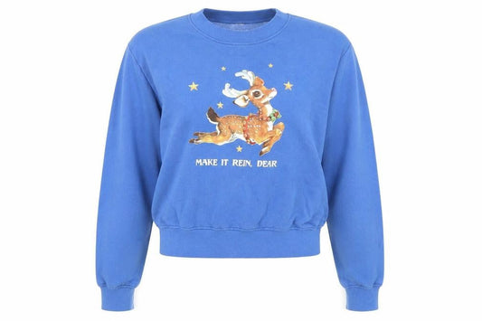 Urban Outfitters Blue Reindeer Sweatshirt Women M