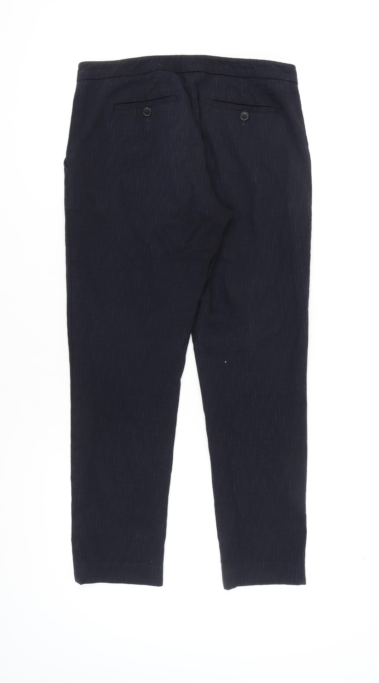 Jigsaw Women's Blue Trousers, Size 10, Cotton Blend