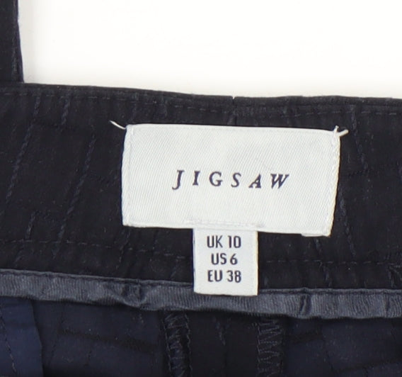 Jigsaw Women's Blue Trousers, Size 10, Cotton Blend