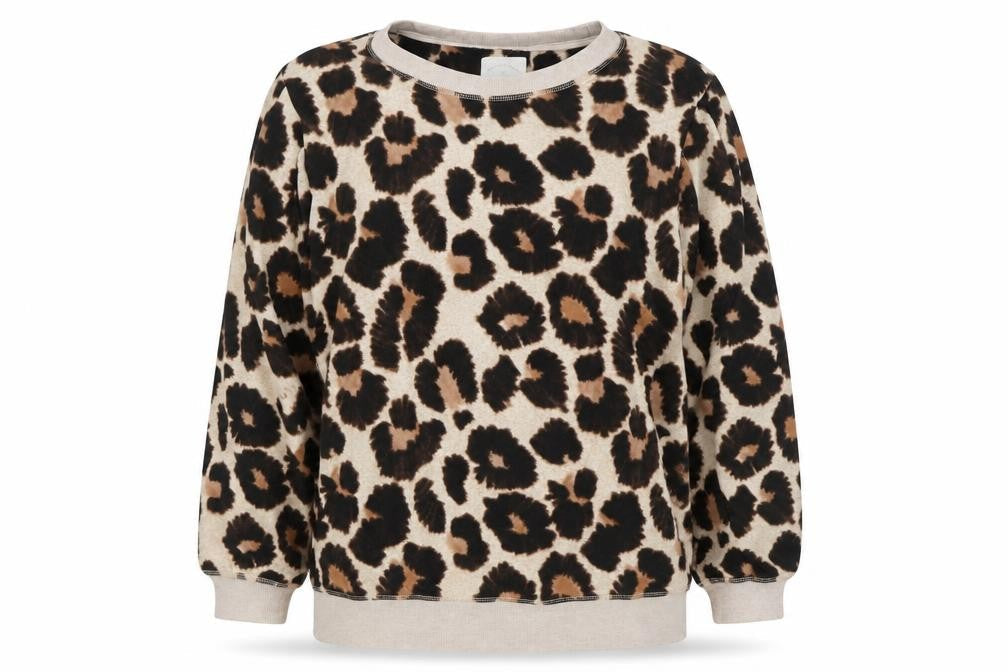Next Women's Beige Animal Print Jumper Pyjama Top Size 18