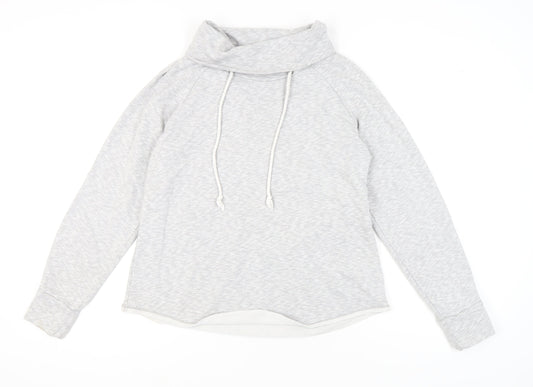 Gap Women’s Grey Hoodie, Size L, Cowl Neck Jersey