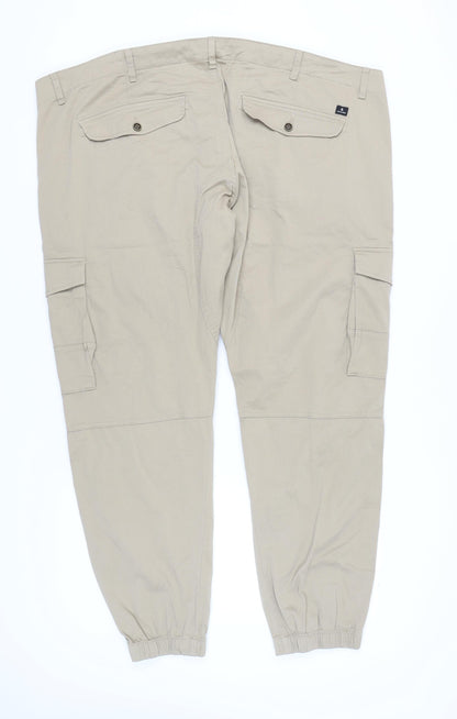 Jack & Jones Men's Beige Cargo Trousers Size 50