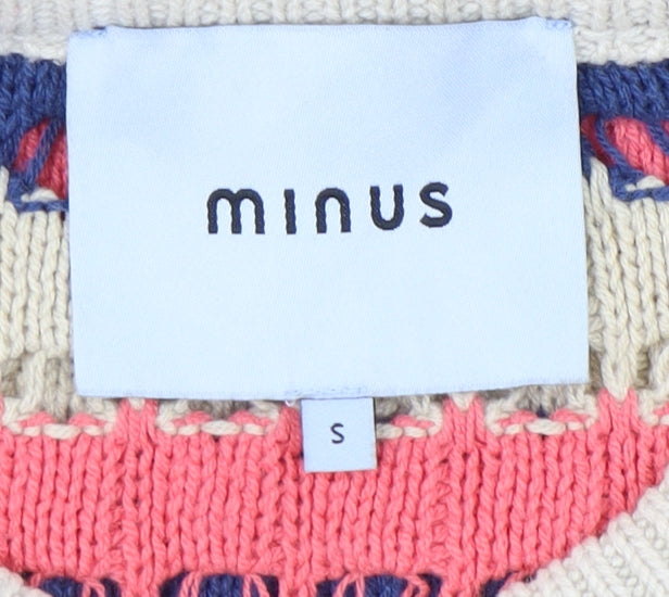 Minus Women's Multicoloured Striped Pullover Jumper