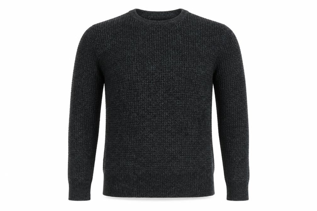 Firetrap Men's Black Pullover Jumper, Size S, Crew Neck