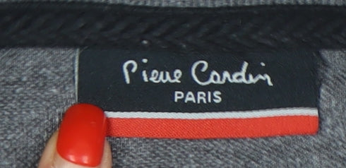 Pierre Cardin Men's Grey-Black M Colourblock Polo