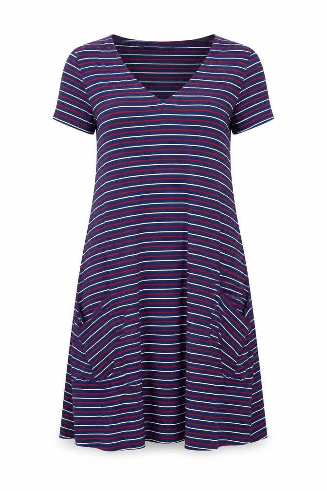 Seasalt Cornwall Women's Multicoloured Striped T-Shirt Dress