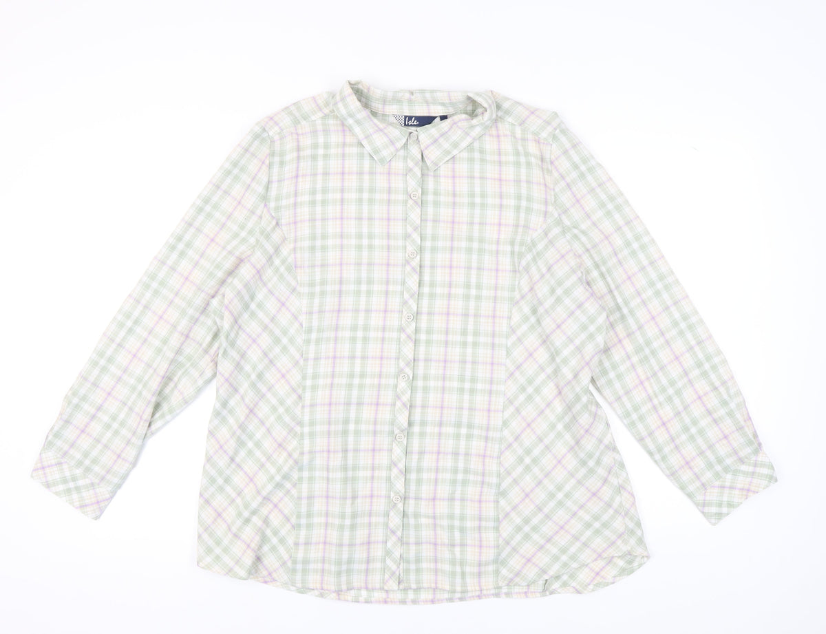 Isle Women's Multicoloured Button-Up Shirt - Size 24