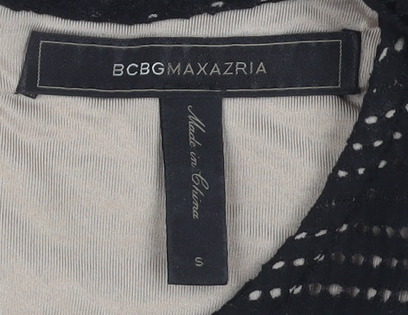 BCBGMAXAZRIA Women's Dress Black Sleeveless Size S