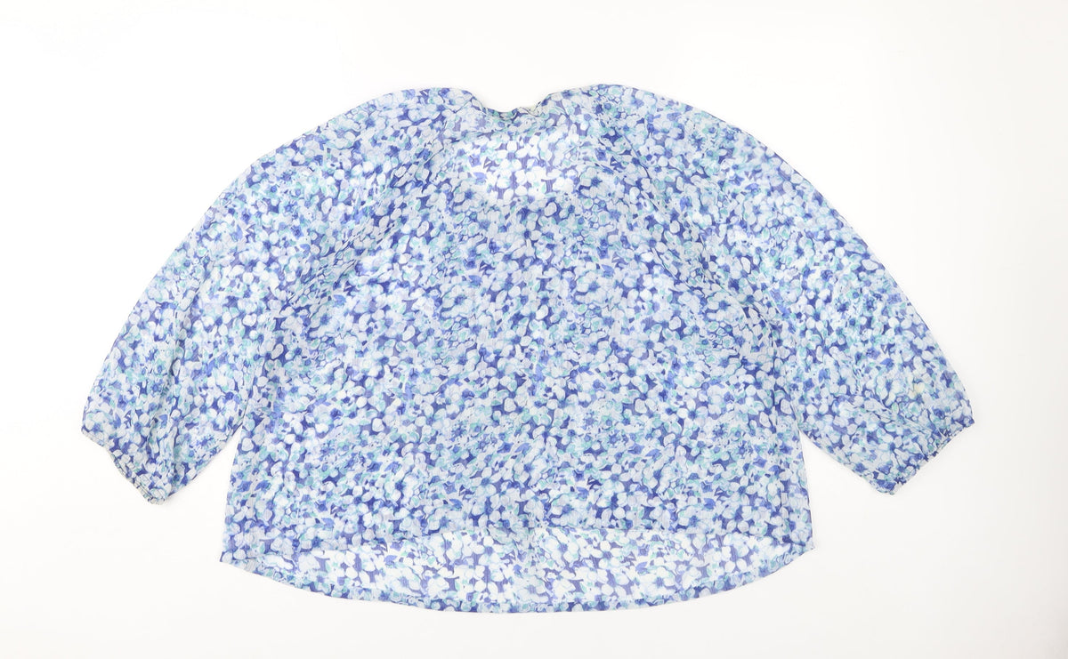 David Emanuel Women's Floral Tunic Blouse Size 18 Multicoloured