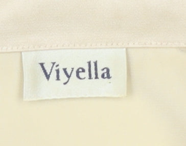 Viyella Women's Beige Button-Up Shirt Size 12