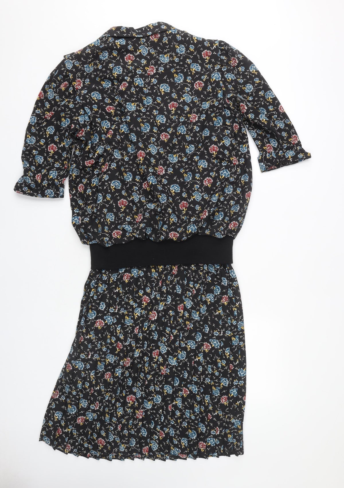 Berkertex Women's Black Floral Sheath Dress, Size 12