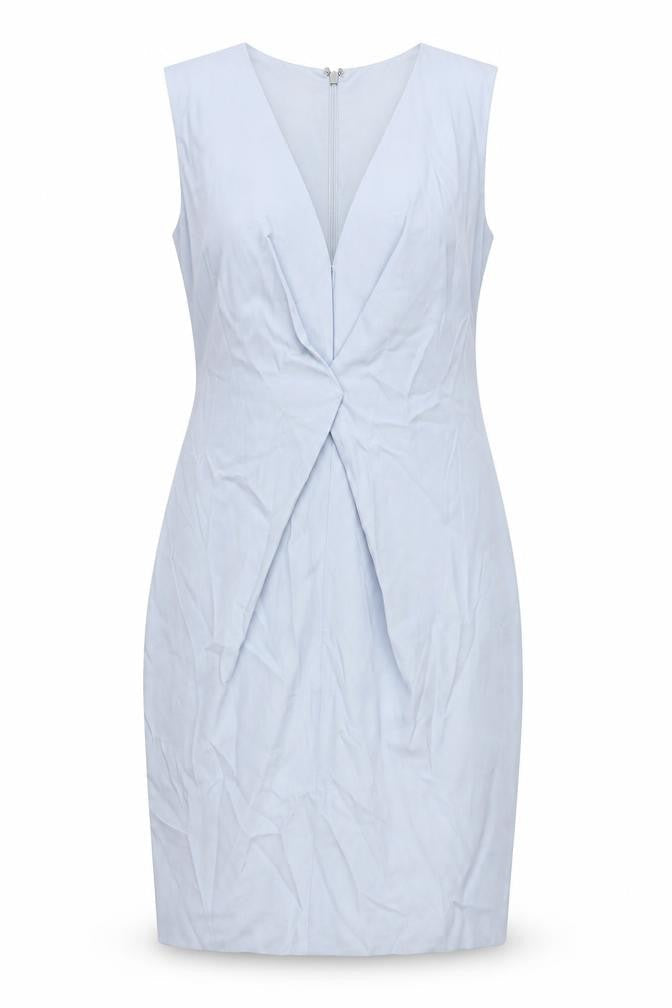 Reiss Women's Blue Sheath Dress, Size 14, V-Neck Formal