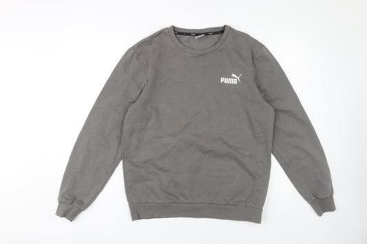 Puma Men's Grey Crew Neck Pullover Sweatshirt S