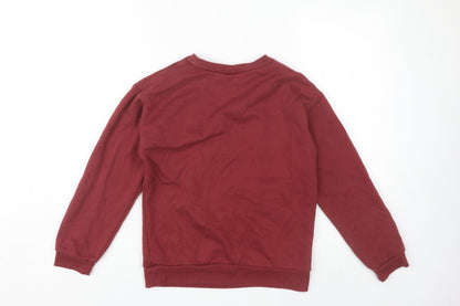 Back view of Disney boys’ red mickey mouse graphic sweatshirt 11-12 years