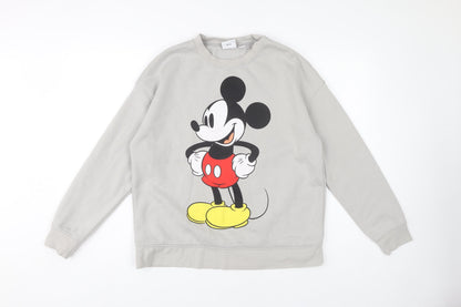 Preloved Disney Women's Grey S Mickey Sweatshirt Pullover - Front