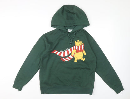 Preloved Disney Women's Green Winnie the Pooh Pullover Hoodie S - Front