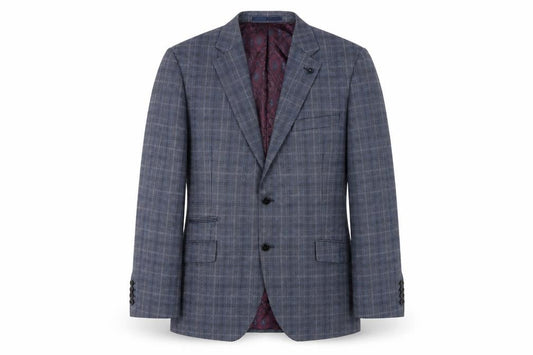Turner & Sanderson Men's Grey Check Blazer 42R