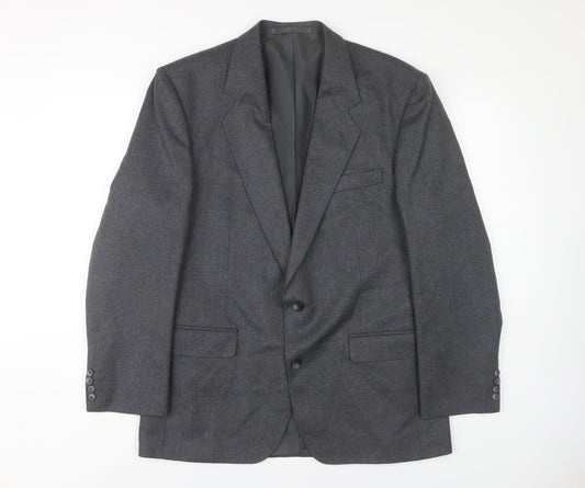 Centaur Grey Wool Men's Blazer, Size 42, Formal Wear