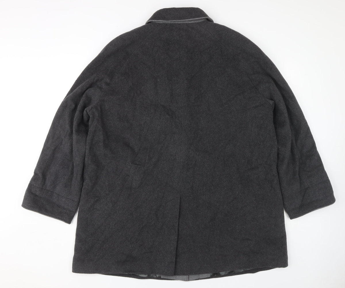 Eastex Women's Grey Wool Cashmere Overcoat Size 18