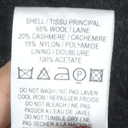 Eastex Women's Grey Wool Cashmere Overcoat Size 18