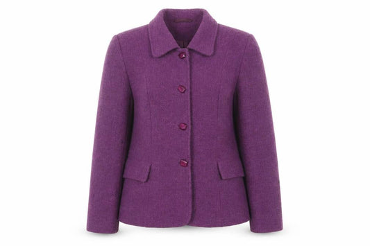 Eastex Women's Purple Wool Jacket, Size 10, Mid-Length
