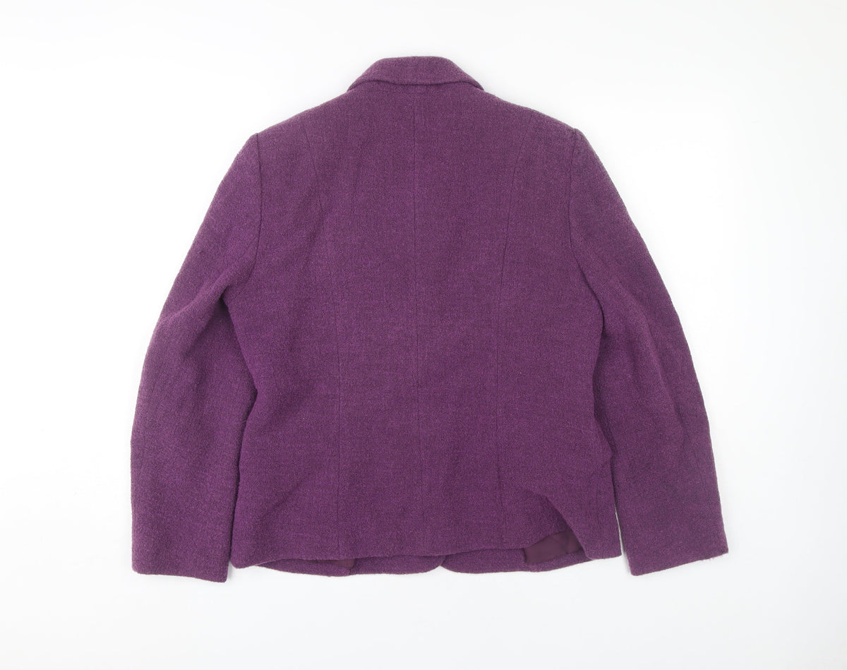 Eastex Women's Purple Wool Jacket, Size 10, Mid-Length