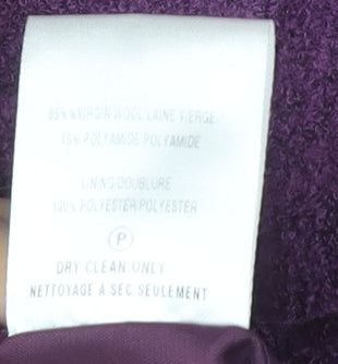 Eastex Women's Purple Wool Jacket, Size 10, Mid-Length
