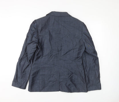 Laura Ashley Women's Blue Blazer Size 14 Wool Blend