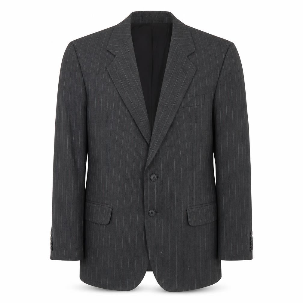 St Michael Men's Grey Striped Suit Jacket 38 Short - Business