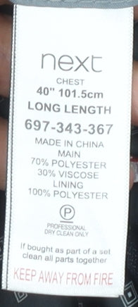 Next Men's Blue Blazer Size 40 Single-Breasted