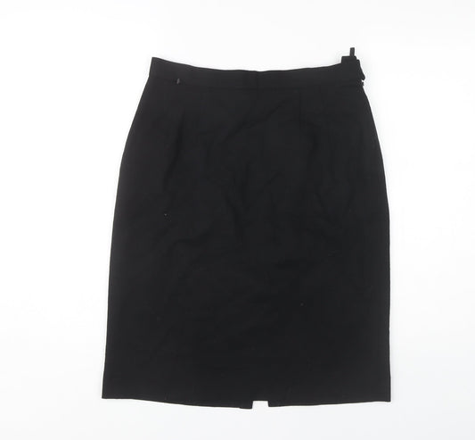 Austin Reed Women's Black Wool Pencil Skirt Size 14