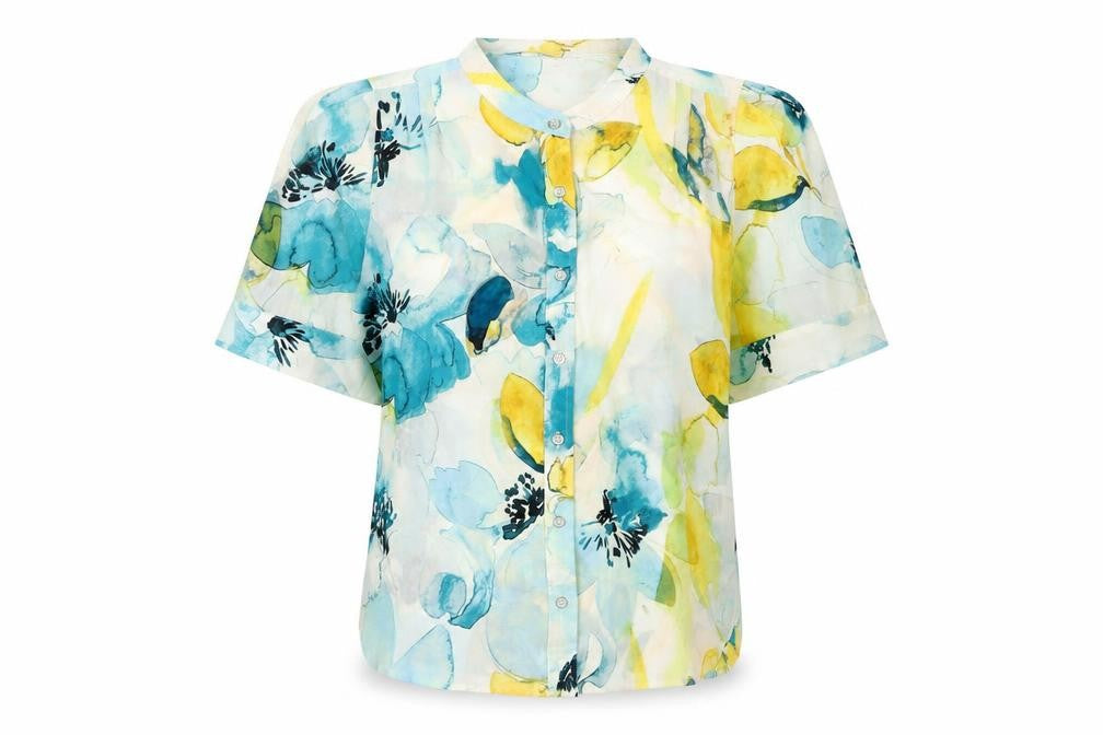 DKNY Women's Multicoloured Floral Blouse, Size M
