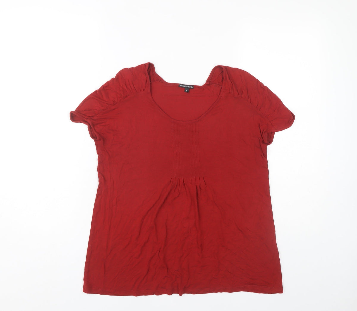 Limited Collection Red Round Neck Women's Top Size 10