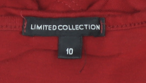 Limited Collection Red Round Neck Women's Top Size 10