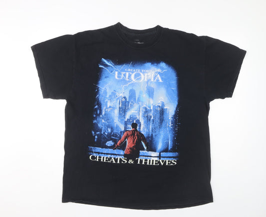 Cheats & Thieves Men's Black Graphic T-Shirt XL