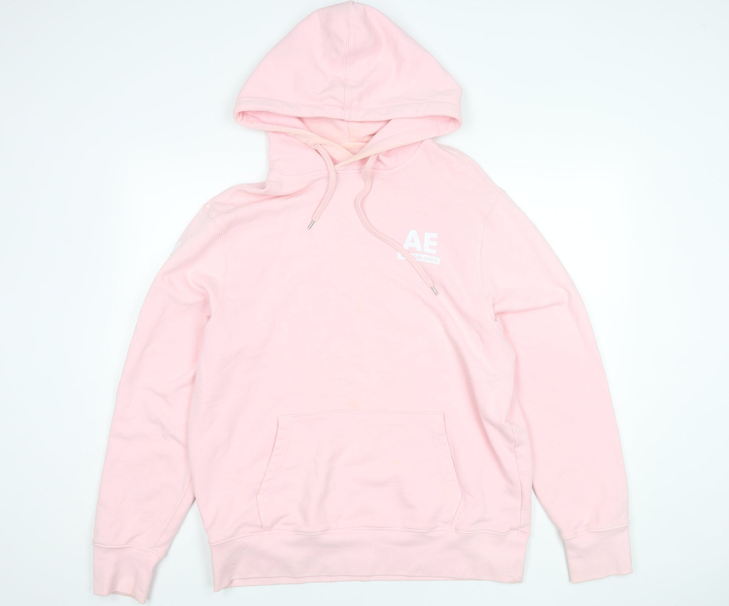 American Eagle Pink Men's Hoodie M Pullover Logo