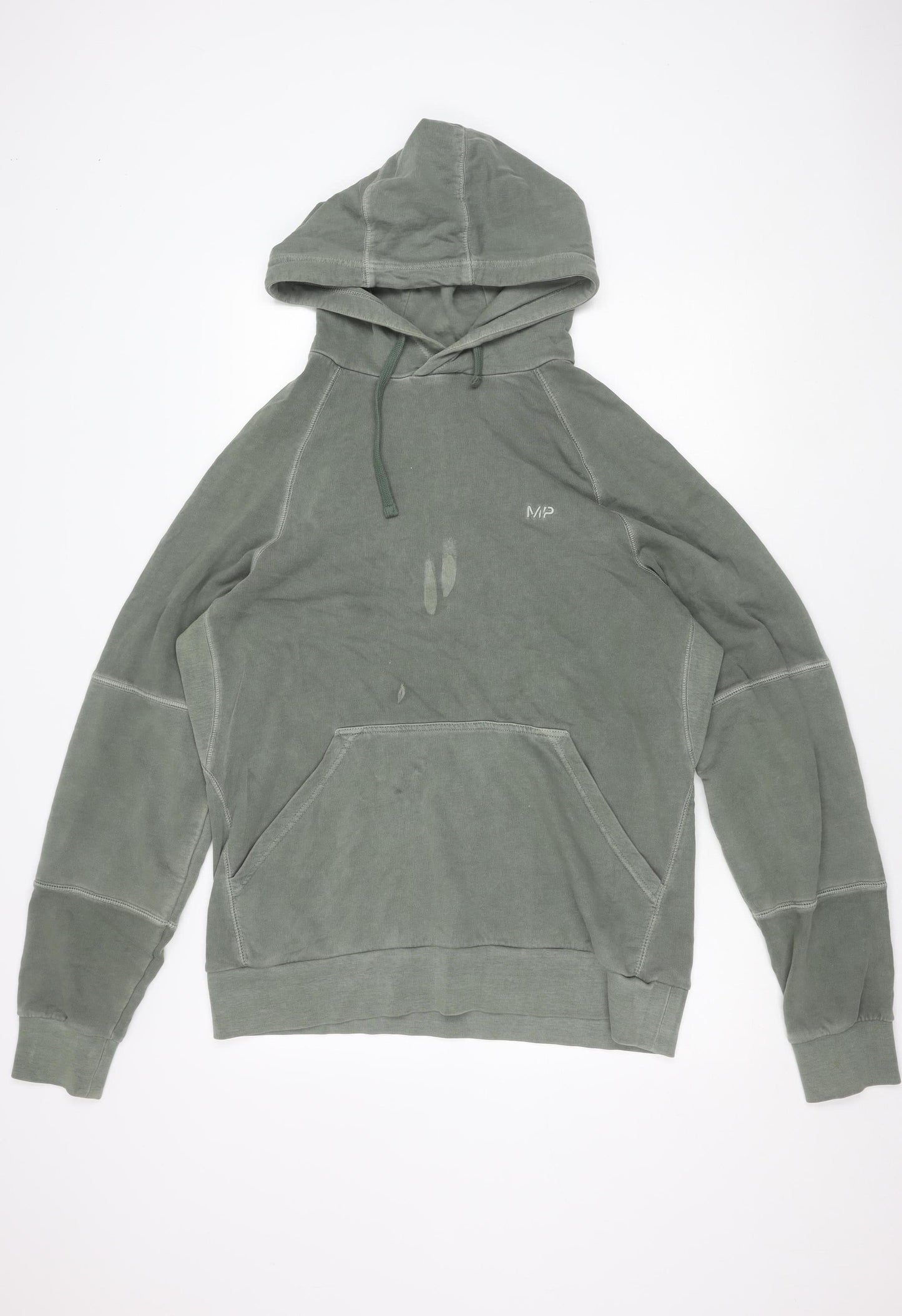 MP Men's Grey Hoodie, Size L, Pullover with Logo
