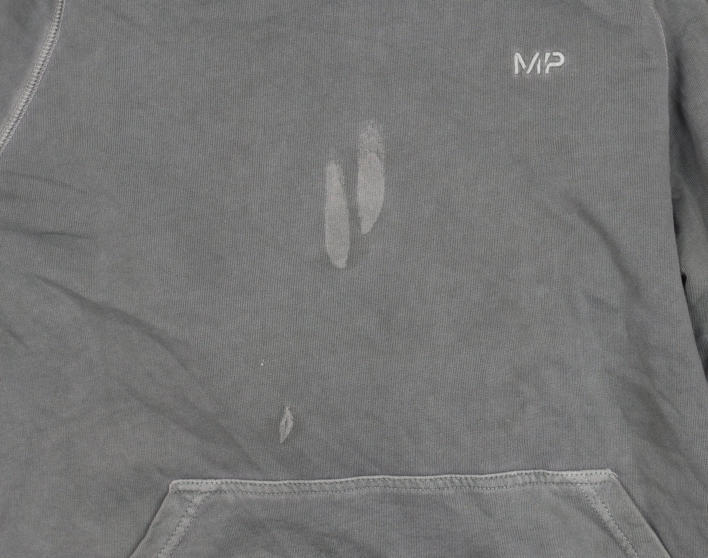 MP Men's Grey Hoodie, Size L, Pullover with Logo