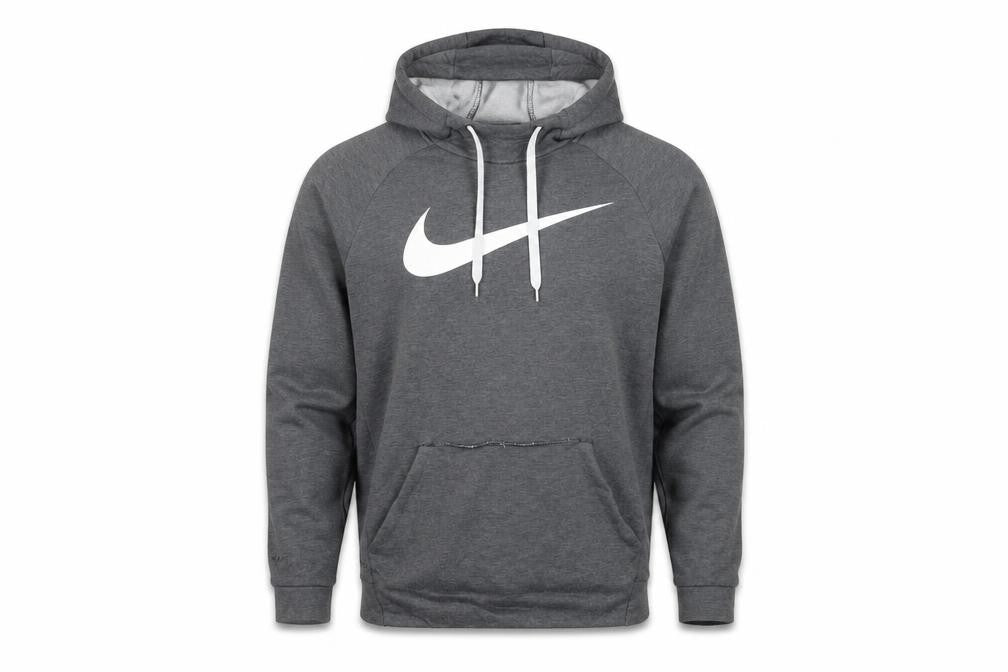 Nike Men's Grey Pullover Hoodie, M, Fleece, Logo