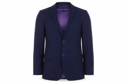 Ted Womens Baker Blue Slim Fit Wool Suit Jacket 38