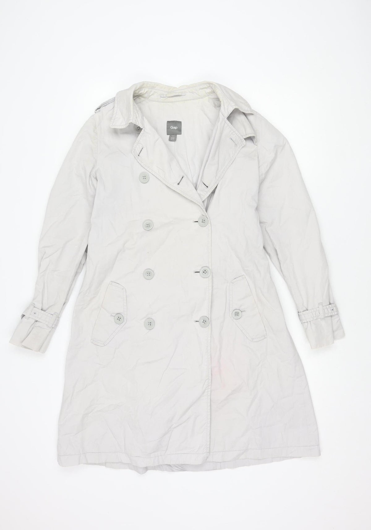 Gap Women's Grey Trench Coat Size 10