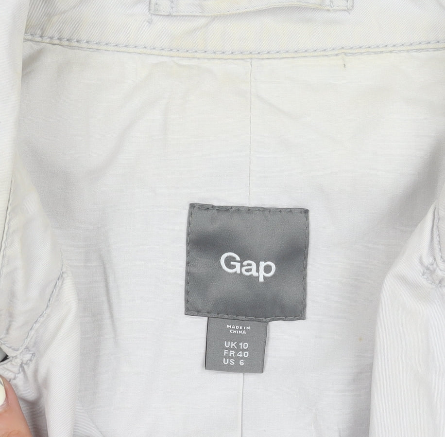 Gap Women's Grey Trench Coat Size 10
